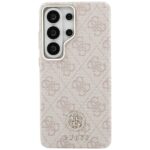 Guess PU Leather 4G Strass Logo Gold Frame Magnetic Zadní Kryt pro Samsung Galaxy S26 Ultra Pink - imagine 4
