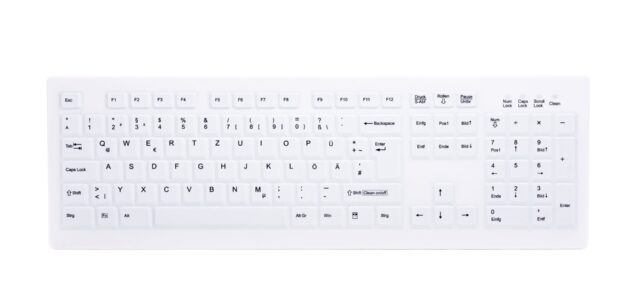 CHERRY AK-C8100F-FU1-W/GE keyboard Office RF Wireless QWERTZ German White - imagine 2
