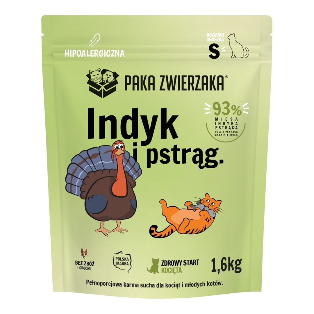 cps-9b8e4351324e643da7713402ffe7b729-2026-03-01-19-45-09 PAKA ZWIERZAKA Turkey with trout Kitten S - dry cat food - 1 6kg - imagine 1