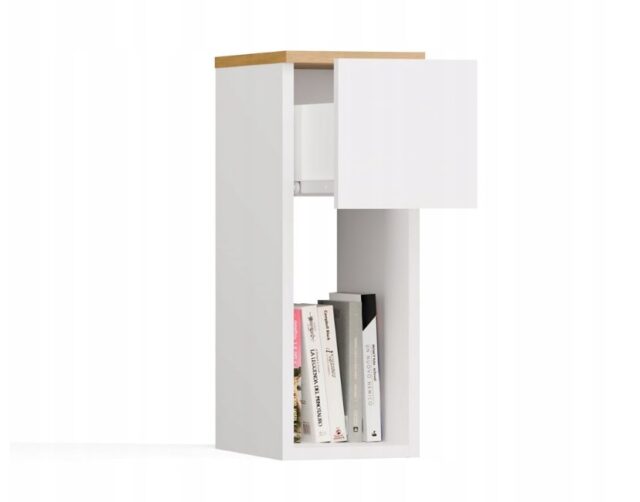 GALAX 20/1S WHITE/ARTISAN BEDSIDE TABLE - imagine 2