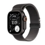 Apple Watch Ultra 3 GPS + Cellular 49mm Black Titanium Case with Black Titanium Milanese Loop - Medium - imagine 3