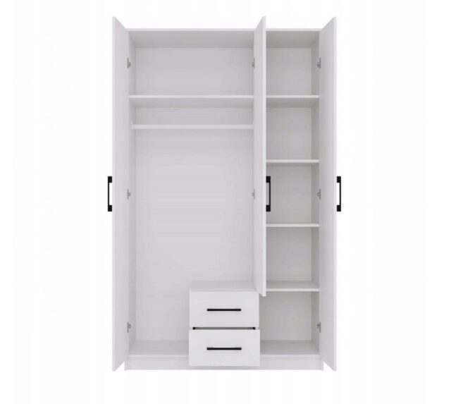 ROMANA wardrobe 120x205 White without mirror - imagine 2