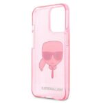 Karl Lagerfeld KLHCP13LKHTUGLP iPhone 13Pro / 13 6,1" pink hardcase Glitter Karl`s Head - imagine 7