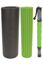 Schildkröt Fitness 3 in 1 Massage Roller Set Black  Green Foam 1 pc(s) 960039 - imagine 2