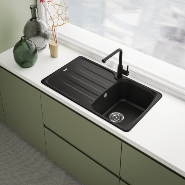 MIXER KITCHEN PULL OUT FRANKE LINA BLACK - imagine 3