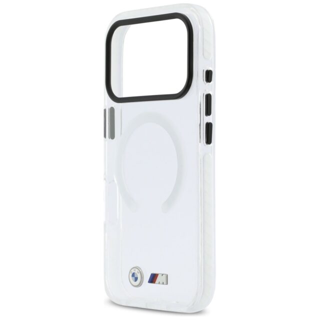Case BMW M IML Shockproof Metal Logos    MagSafe for iPhone 17 Pro transparent - imagine 6