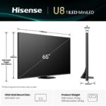 Hisense 65U8Q 165.1 cm (65 ) 4K Ultra HD Smart TV Wi-Fi Black  Grey - imagine 2