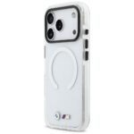 Case BMW M IML Shockproof Metal Logos    MagSafe for iPhone 17 Pro transparent - imagine 2
