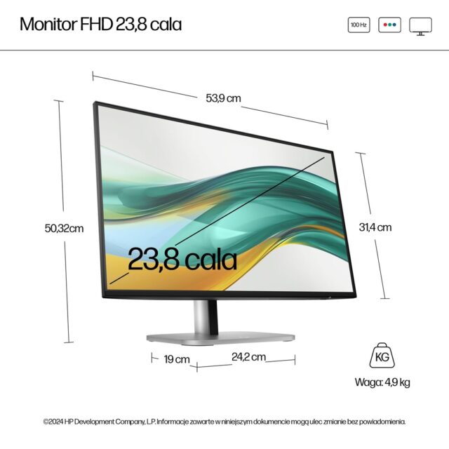 HP Series 5 Pro 23.8 inch FHD Monitor - 524pf - imagine 6