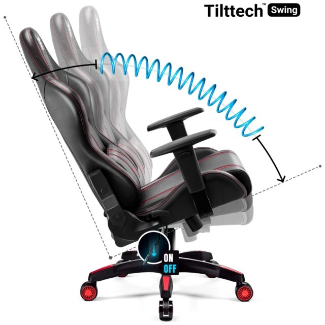 Gaming chair Diablo Chairs X-One 2.0 King Size black-red - imagine 9