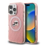 Karl Lagerfeld IML K&CH Heads Repeated Logo MagSafe Zadní Kryt pro iPhone 16 Pro Pink