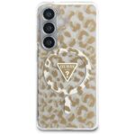Case Guess IML Leopard Print Triangle    MagSafe for Samsung Galaxy S26 brown - imagine 3