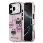 Karl Lagerfeld IML Multi K&CH Heads Zadní Kryt pro iPhone 17 Pro Pink