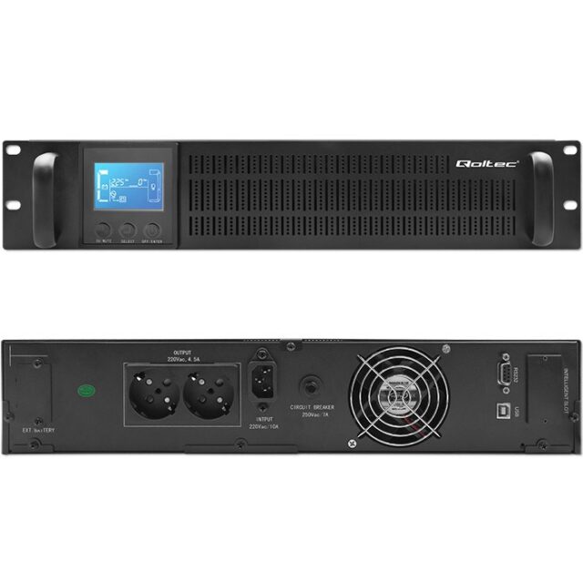 Qoltec RACK UPS | 1kVA | 800W | LCD - imagine 6