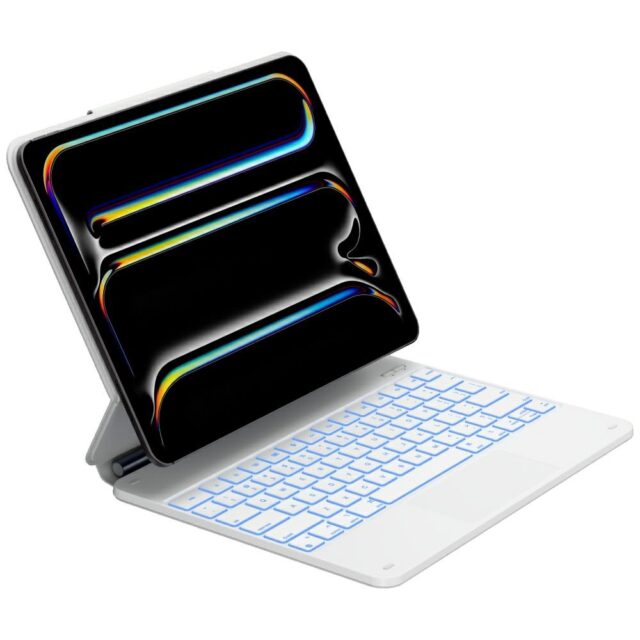 Case Typecase Edge with keyboard for iPad  Pro 13" 2024/2025 white - imagine 4