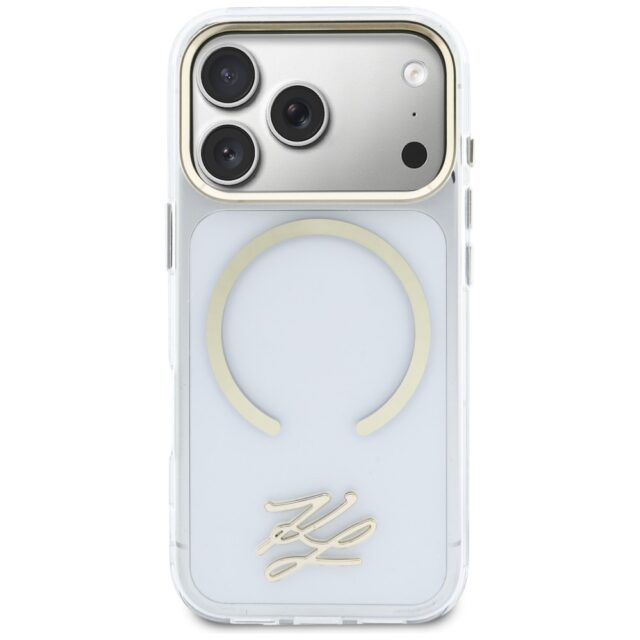 Etui Karl Lagerfeld IML KL Script Logo    MagSafe do iPhone 17 Pro przezroczysty - imagine 3