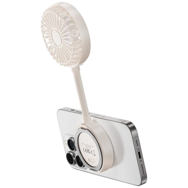 Hand fan USAMS LiFE LU02 white - imagine 5