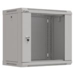 Rack cabinet 19  9U 540x350 grey glass doors