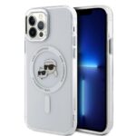 Karl Lagerfeld IML K&CH Heads Metal Frame MagSafe Zadní Kryt pro iPhone 12/12 Pro Transparent