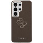 Guess PU 4G Resin Metal Logo Zadní Kryt pro Samsung Galaxy S26 Ultra Brown - imagine 3