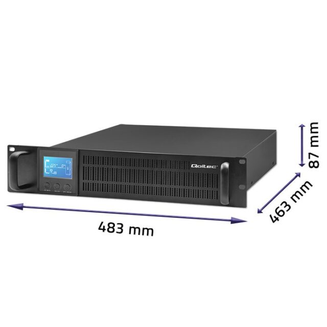 Qoltec RACK UPS | 1kVA | 800W | LCD - imagine 8