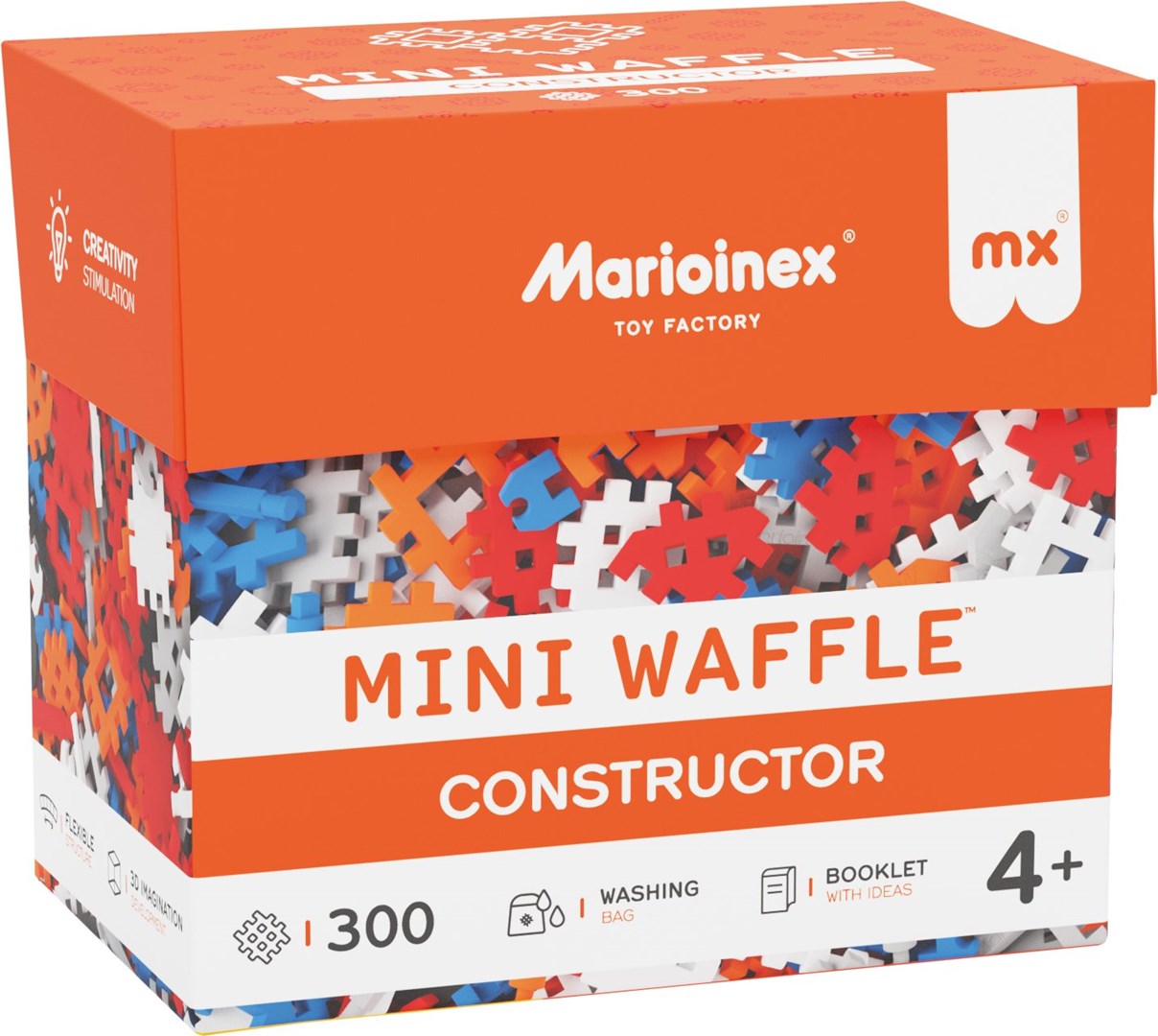 cps-a164fccf4b2fe8984427794bf49e50df-2026-03-02-18-56-11 MARIOINEX Klocki Mini Waffle Konstruktor 300 elementów - imagine 1