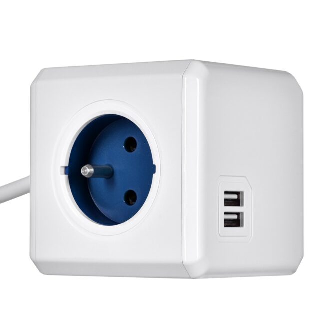 Allocacoc 2402BL/FREUPC power extension 1.5 m 4 AC outlet(s) Indoor Blue  White - imagine 3