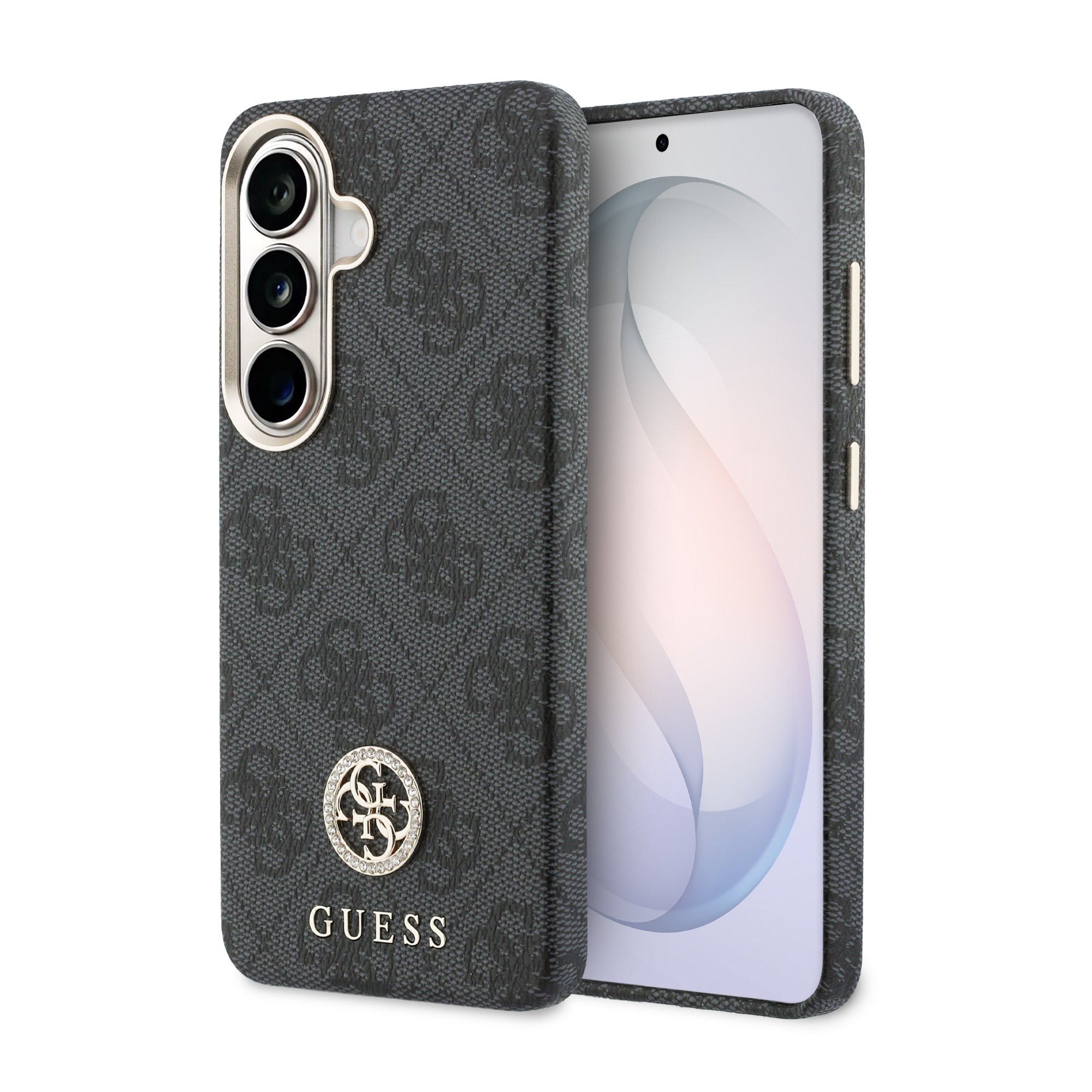 cps-a1c364677dae30c19305f69e4ae66e91-2026-03-24-07-59-15 Case Guess 4G Rhinestone Round Logo MagSafe for Samsung Galaxy S26 black - imagine 1