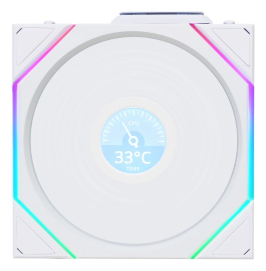 cps-a1d82df489f7ce18db74ddac24ff5009-2026-03-01-10-12-02 Lian Li UNI FAN TL Wireless LCD Fan ARGB PWM - 120 mm white - imagine 1