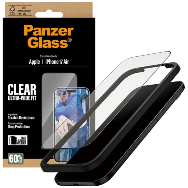 PanzerGlass Ultra-Wide Fit EasyAligner Tempered Glass for iPhone Air - imagine 4