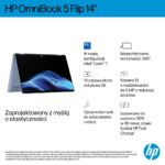 HP OmniBook 5 Flip 14-fp0004nw Core 5 120U 14 2K Touch IPS 300nits 16GB LPDDR5 5200 SSD512 Intel Graphics Cam 1080p 68Wh Win11 Blue Sky 2Y - imagine 8