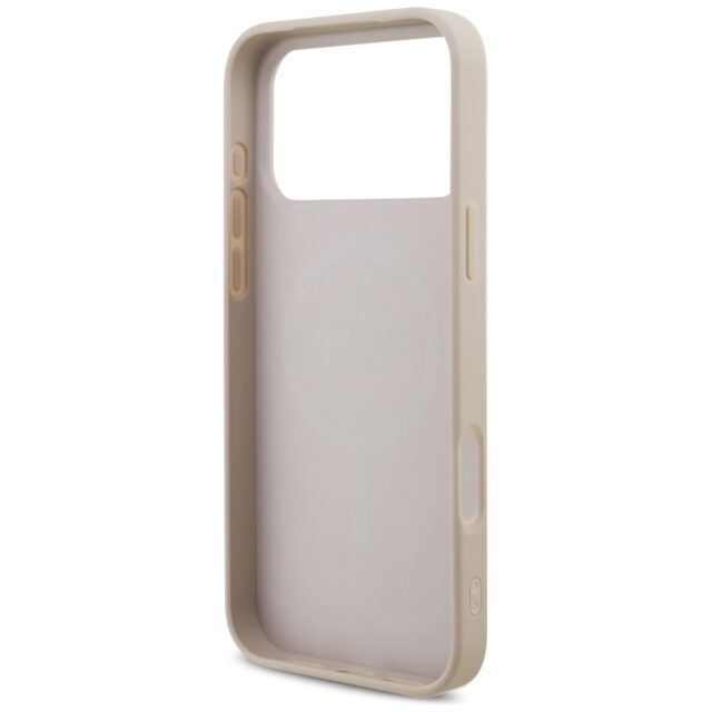 Etui Guess 4G Strap Triangle Logo         MagSafe do iPhone 17 Pro Max różowy - imagine 7