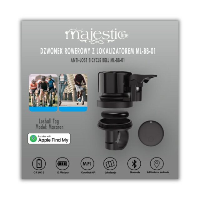 Bell with tracker Majestic for bicycle black - imagine 3