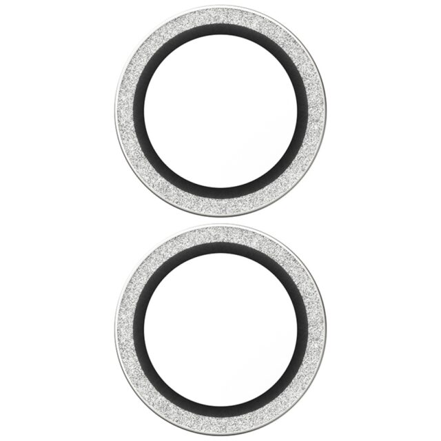 Tempered glass lens protector PanzerGlass Hoops Glitter for iPhone 17 / 16 / 16 Plus silver - imagine 3