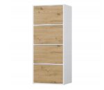 ALMA CHEST OF DRAWERS WHITE/ARTISAN OAK - imagine 3