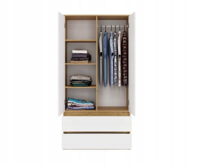MALWA SS-90 wardrobe  artisan oak/white - imagine 6