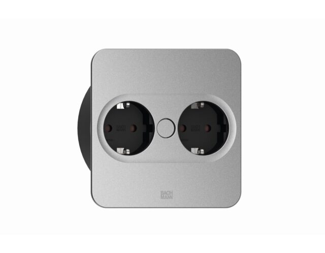 Bachmann 946.101 socket-outlet 2 x Type F Stainless steel - imagine 2