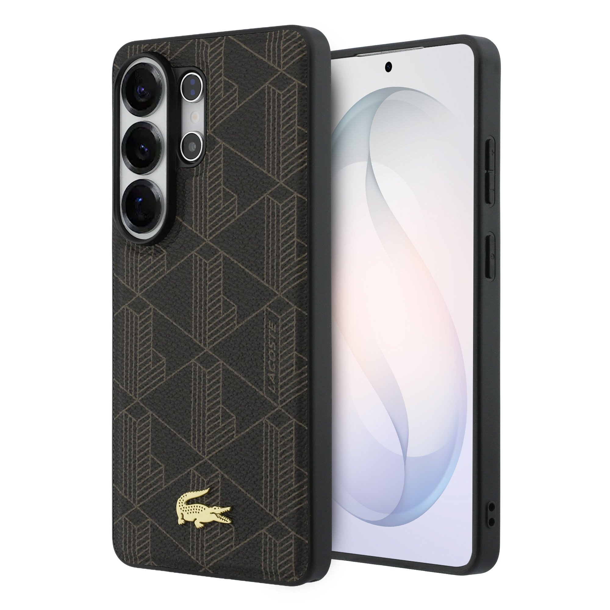 cps-a416e6b7553de2897ea41452c0e6c391-2026-03-25-14-19-25 Lacoste PVC Blend Monogram Gold Logo Magnetic Zadní Kryt pro Samsung Galaxy S26 Ultra Brown - imagine 1