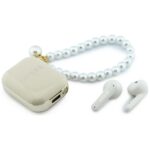 Earphones TWS Guess Pearl Strap beige