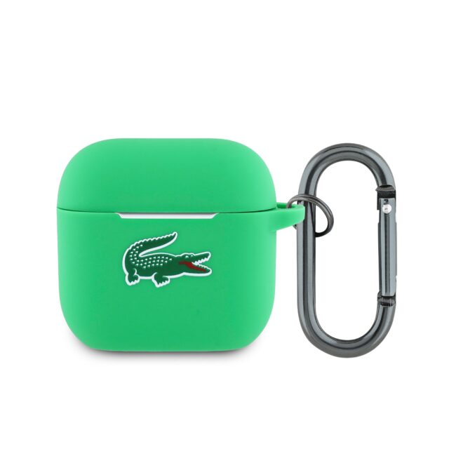 Lacoste LCA4SLON AirPods 4 cover green Silicone Croc Logo - imagine 4