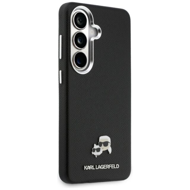 Karl Lagerfeld Grained PU Leather K&CH Heads Magnetic Zadní Kryt pro Samsung Galaxy S26+ Black - imagine 4