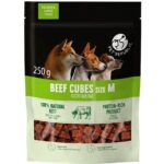 PETREPUBLIC Beef cubes M - dog treat - 250g