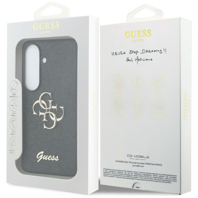Case Guess Fixed Glitter Big 4G Metal    Logo for Samsung Galaxy S26 black - imagine 8