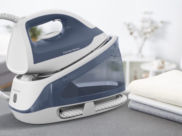Tefal Express Optimal SV4110 2200 W 1.2 L Ceramic Express Glide Blue  White - imagine 6