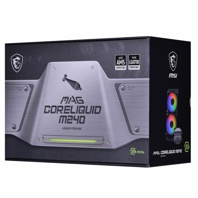 MSI MAG CORELIQUID M240 computer cooling system Processor All-in-one liquid cooler 24 cm Black - imagine 8