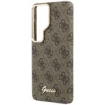 Guess PU 4G Script Metal Logo Magnetic Zadní Kryt pro Samsung Galaxy S26 Ultra Brown - imagine 7