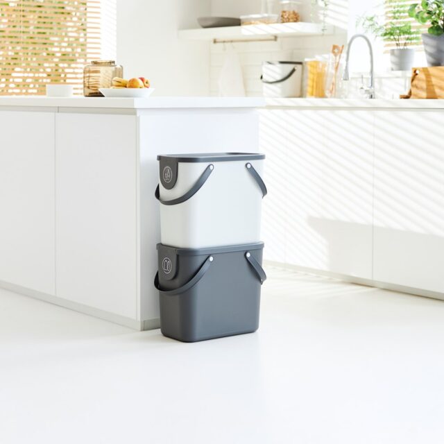 ROTHO Albula Anthracite - waste sorting container - 25l - imagine 2
