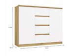 ARTISAN 2-DOOR 4-DRAWER CHEST OF DRAWERS/WHITE - imagine 7