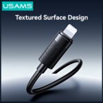 Cable USAMS U94 30W USB-C to Lightning 1m black - imagine 3