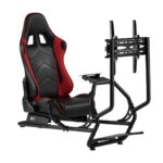 NanoRS RS160 Gaming Chair Racing Simulator Stand 3 in 1 PC Console Gamers Synthetic Leather Cover Steering Wheel Stand TV Bracket Up to 50  Max. Vesa 400x400 - imagine 6
